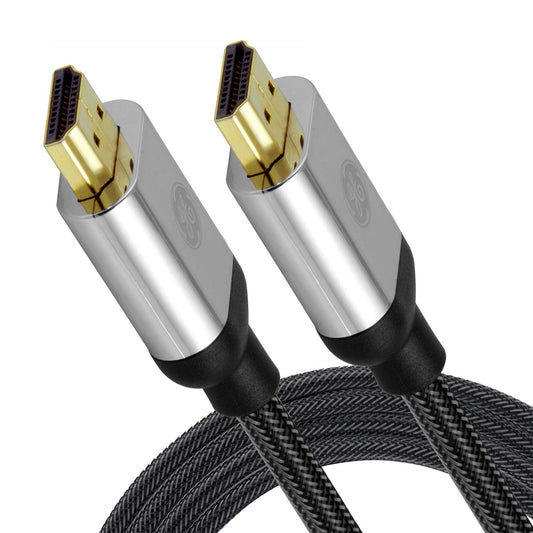 GE 4K HDMI Cable, 6 ft. Premium HDMI 2.0 High Speed 18 Gbps with Ethernet, 4K 60Hz, 1440p 1080p 120Hz, HDR, for HDTV, Streaming, Blu-ray, Gaming, PS4