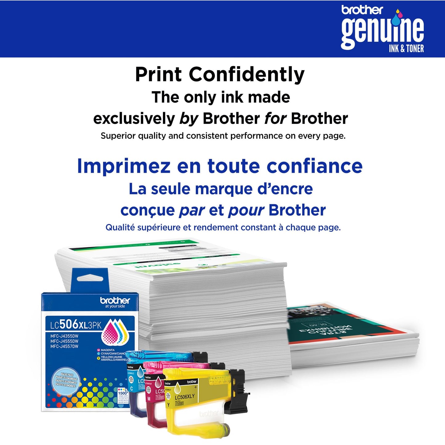 Brother Genuine LC506XXLC Super High Yield Cyan Ink Cartridge (for use INKvestment 4355, 4555, and 4557 Printers)