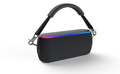 AT&T Essentials 40W Portable Bluetooth Speaker - IPX6 Waterproof, Wireless Dual Pairing, 15H Playtime, Removable Strap/Handle - Home/Kitchen/Outdoor