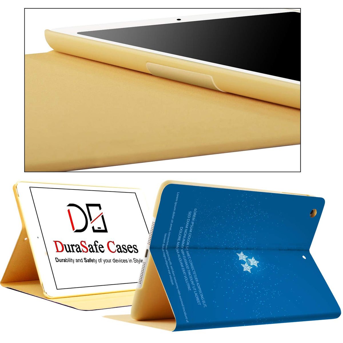 DuraSafe Cases for iPad 7.9 Inch Mini 3 Mini 2 Mini 1 [ Mini 3rd 2nd 1st ] Gen A1599 A1489 A1432 MH3F2LL/A Smart Auto Sleep Wake Adjustable Viewing