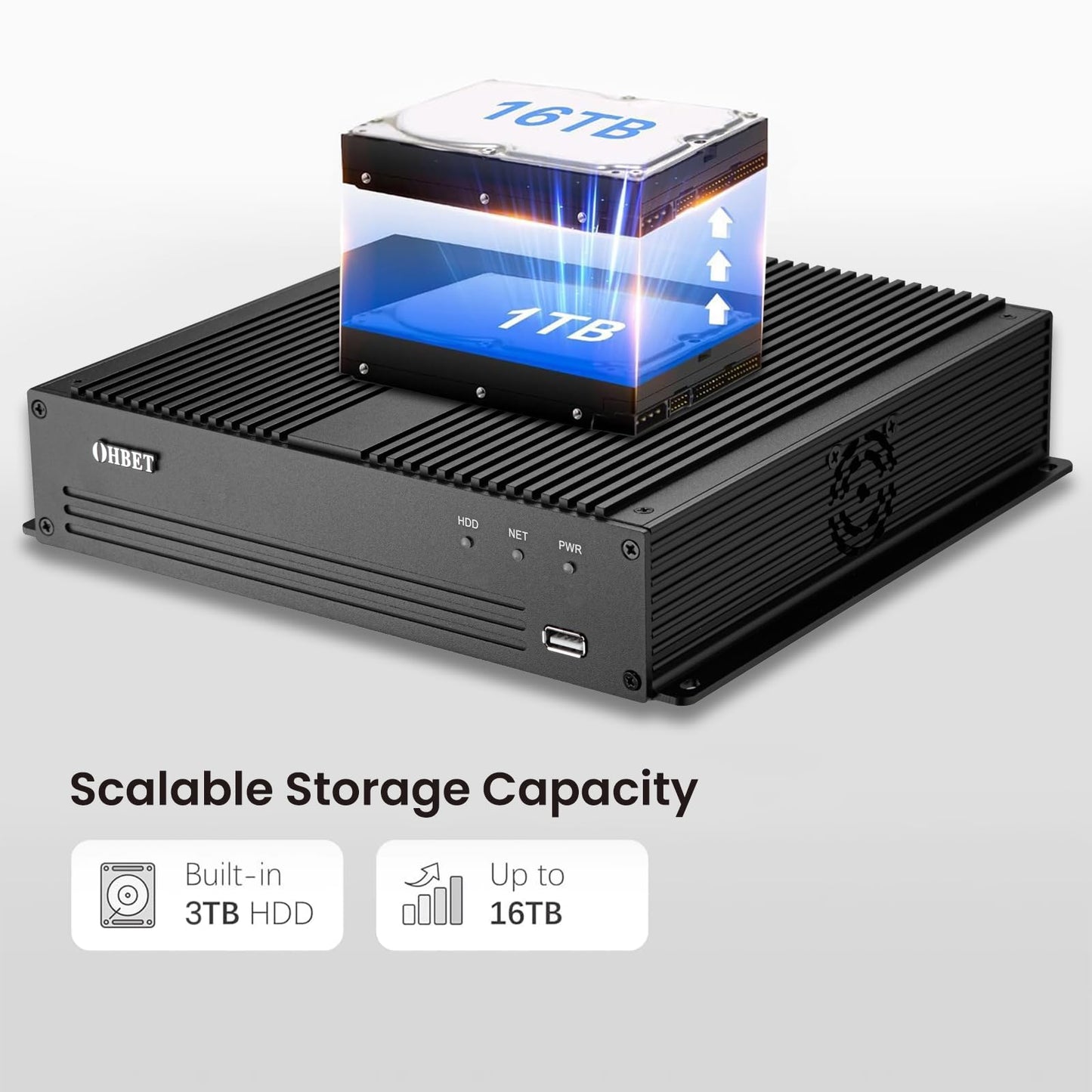 DahuaSecurity Advanced 16Ch 8 PoE Port Digital Video Recorder with 3TB HDD 4K HDMI Output and Smart Surveillance Features NVR for Home Security Camera