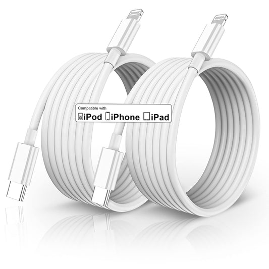 2 Pack USB C to Lightning Cable,10 FT MFi Certified Extra Long iPhone Charger Cord,10 Foot USB Type C to Lightning Fast Cable Compatible…