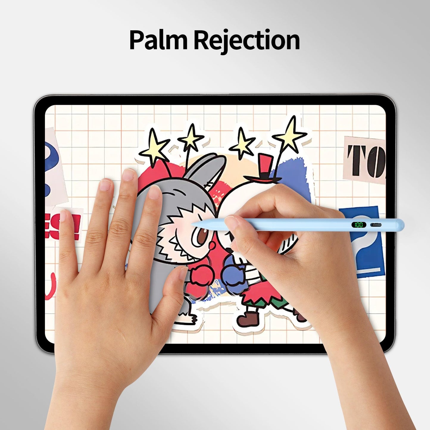 Pencil for Apple, Tilt Sensitivity Palm Rejection, Stylus Pen for iPad A16 11/10/9/8/7/6 Generation, iPad Pro 12.9"/13in/11-inch M4, iPad Air