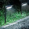 OSORD Solar Pathway Lights Outdoor 4 Pack - 150 LM High Bright Solar Lights Outdoor Waterproof IP65, Warm/Cool 2 Color Modes, Landscape Path Light