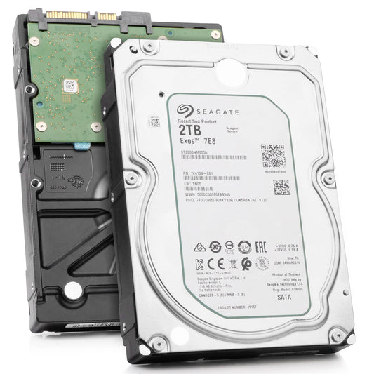 Seagate ST2000NM0055 Enterprise Capacity 3.5'' HDD 2TB 7200 RPM 512n SATA 6Gb/s 128MB Cache Internal Hard Drive (Renewed)