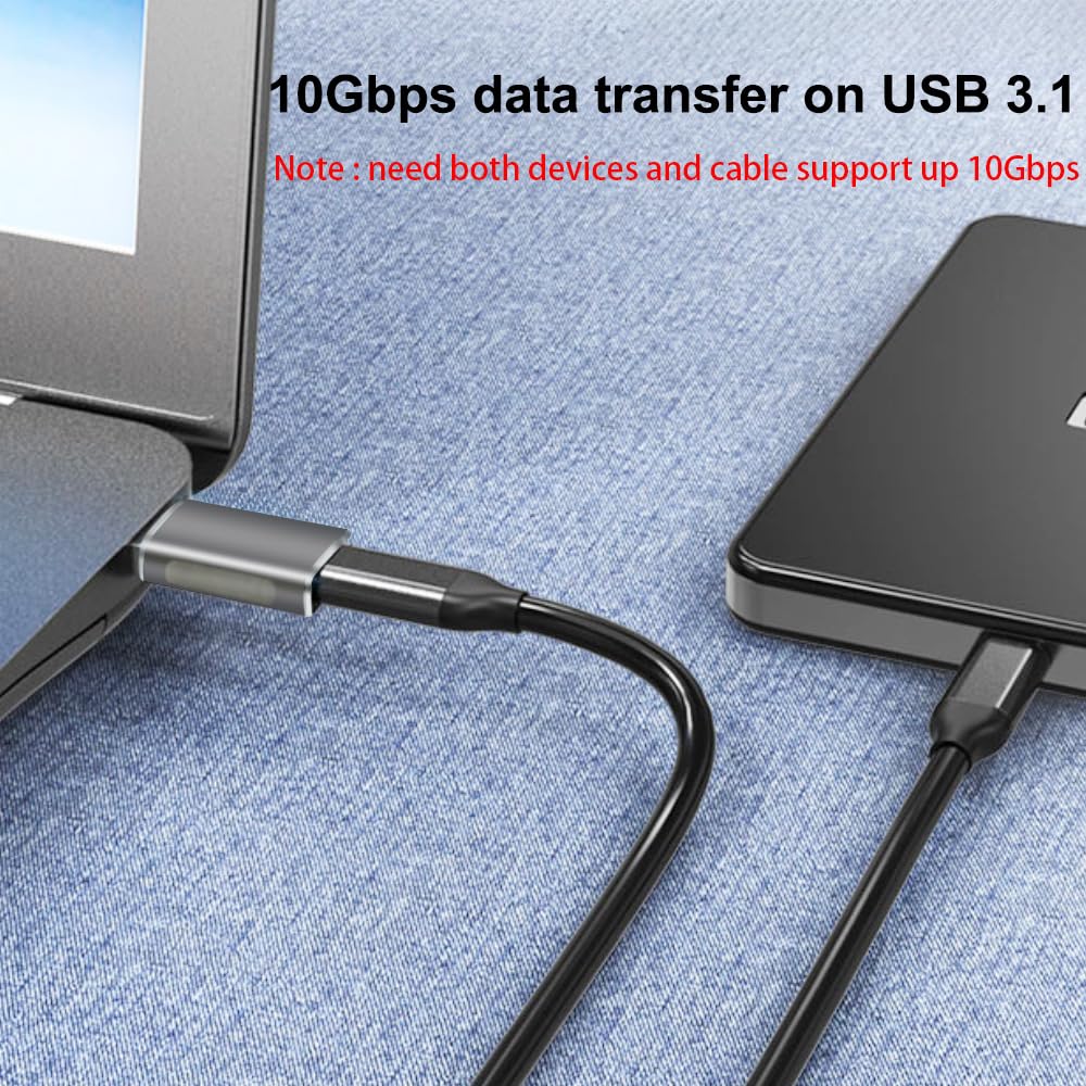 QCEs 10Gbps USB C Female to USB Male Adapter 2 Pack, USB 3.1 Gen2 to USB C Adapter Double-Sided Data Transfer and 60W Fast Charging Connector…