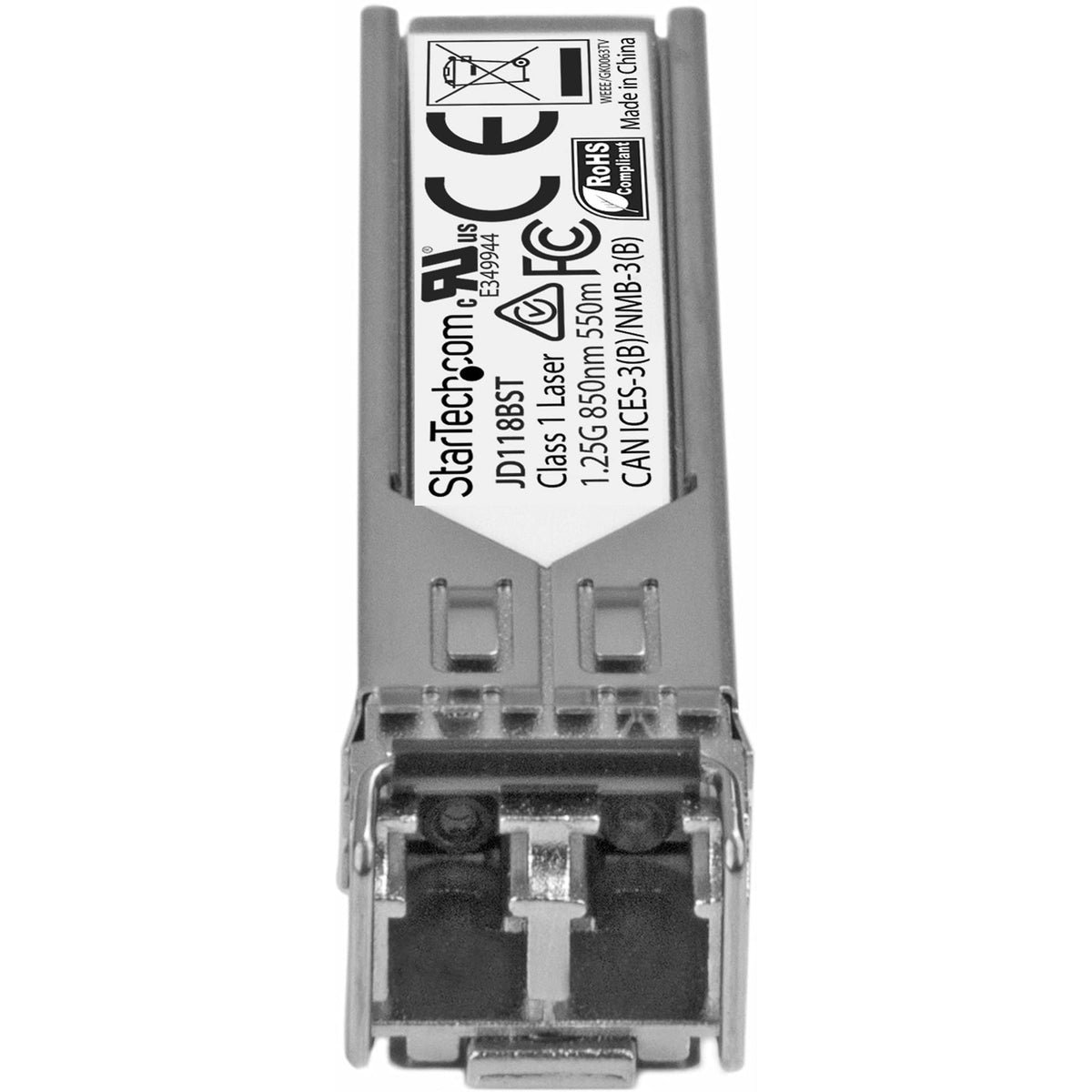 StarTech.com HPE JD118B Compatible SFP Module - 1000BASE-SX - 1GbE Multi Mode (MMF) Fiber Optic Transceiver - 1GE Gigabit Ethernet SFP - LC 550m