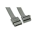 SataGear 14in Black SATA III Device Cable Right to Straight, Compatible with SATA Devices