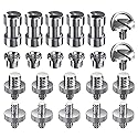 Camera Screw Kit, SDTC Tech 22 pcs D-Ring Quick Release Plate Mount Screw 1/4"-20 and 3/8"-16 Thread Tripod Screw Adapter Converter for DSLR