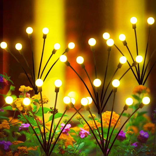 AAOVEFOX Solar Garden Lights, 8 Pack Waterproof Outdoor Swaying Lights for Patio, Garden, Pathway Decoration