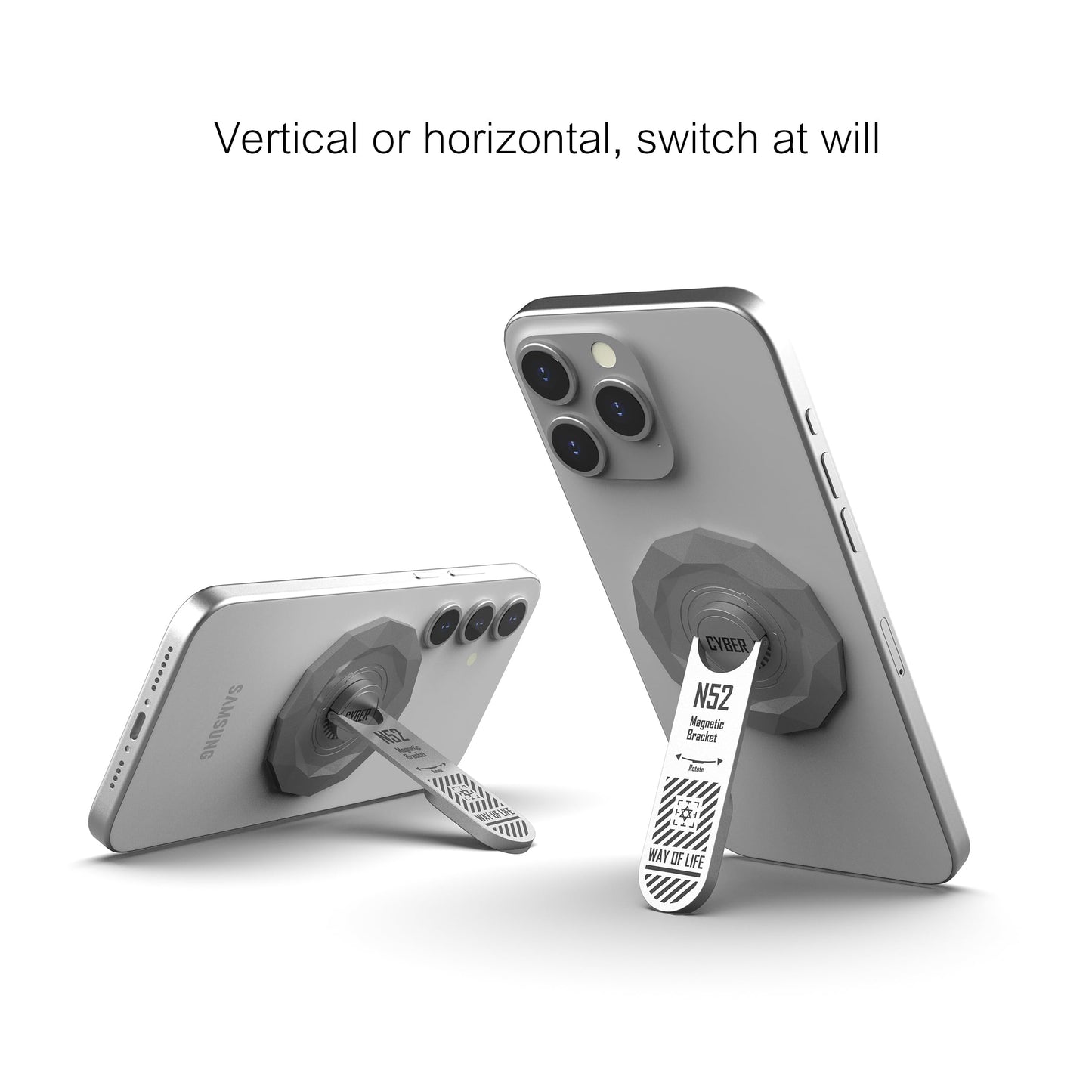HOUNY [2026 New] Magnetic Kickstand for MagSafe Phone Grip Stand, Aluminium Alloy Ultra Light & Ultra Thin, Rotation Angle Adjustment Holder