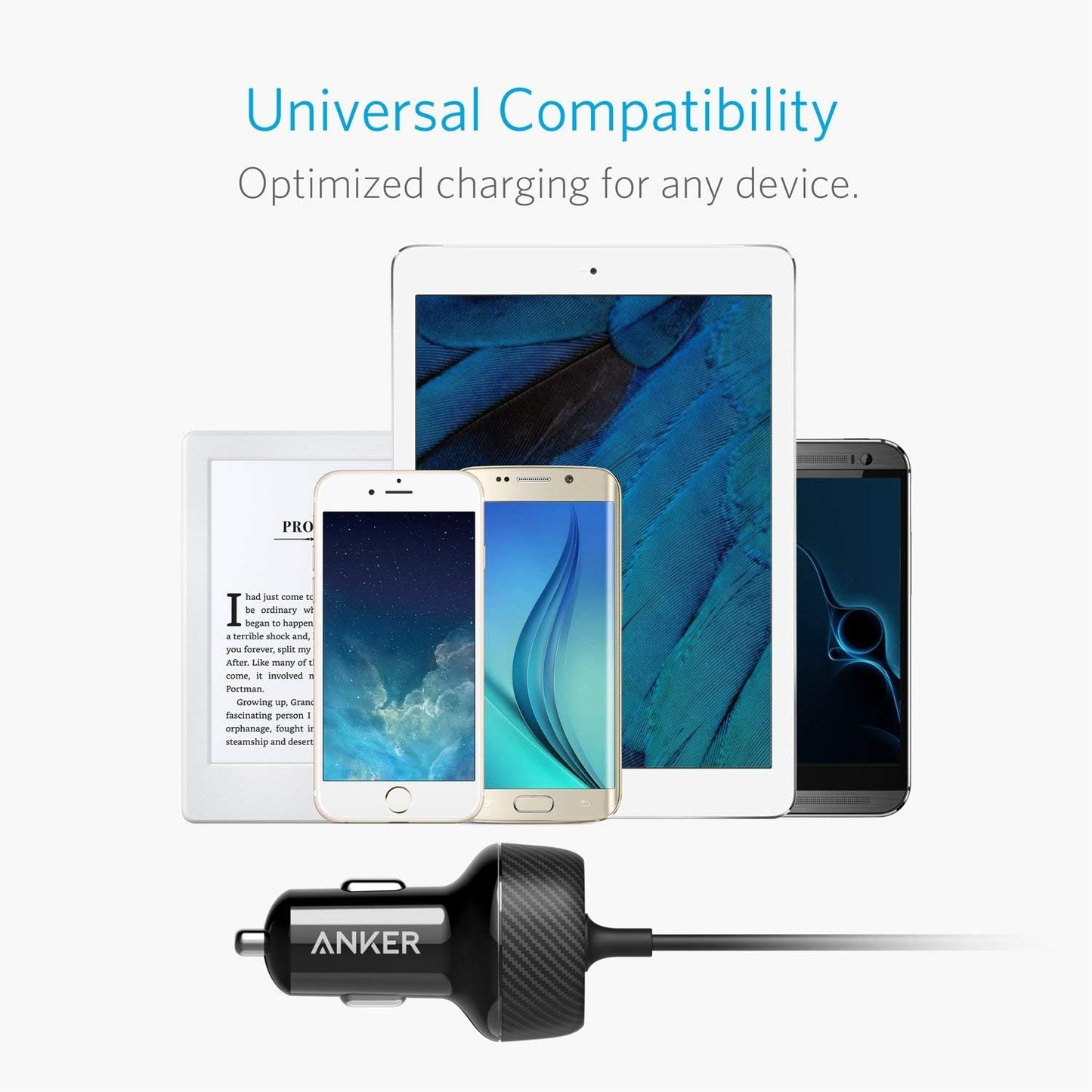 iPhone Car Charger, Anker 24W 2-Port Lightning Car Charger [MFi-Certified], with 3 ft Cable for iPhone 14 13 12 11 Pro Max mini X XS XR 8 Plus, iPad