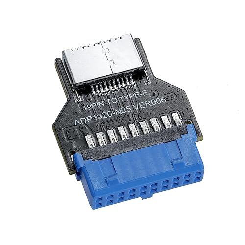 MZHOU USB 3.0 19PIN Header to Type-E Front A-Key Interface-Extend USB Ports to PCs Front Panel USB Ports(9PIN to Type-E)