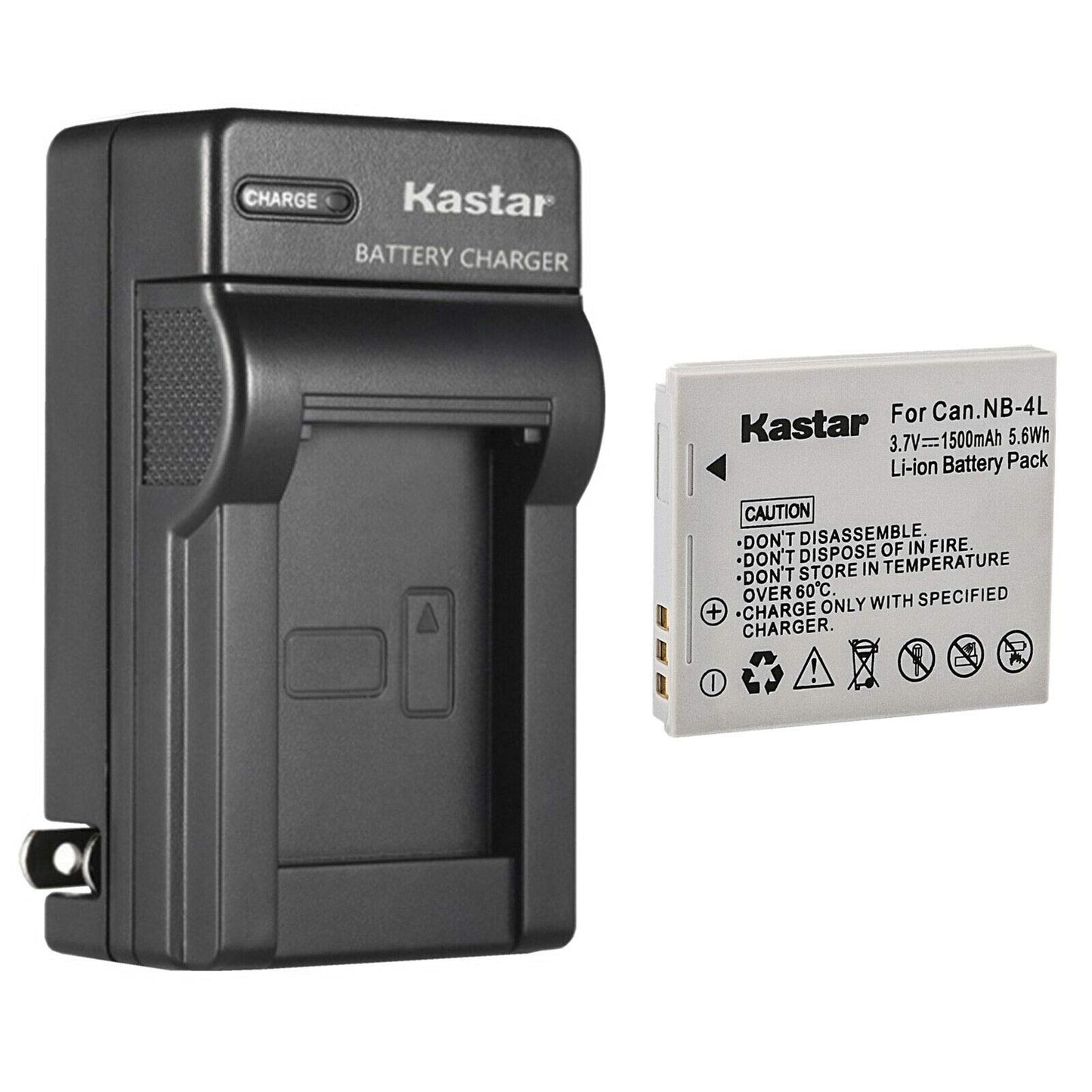 Kastar 1-Pack Battery and AC Wall Charger Replacement for Canon PowerShot SD430, PowerShot SD450, PowerShot SD600, PowerShot SD630, PowerShot SD750