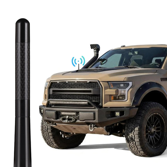AXECO 4.7" Carbon Fiber Antenna Topper Aerial Stubby Replacement for Chevy Silverado GMC Sierra 1500 2500 3500 Mast Vehicle AM/FM Radio Reception