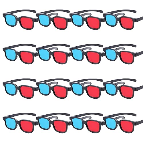 Red-Blue 3D Glasses, 3D Viewing Glasses For Viewing 3D Movies/Games And Pictures In Red-Blue Formats, Compatible With Ordinary Computer