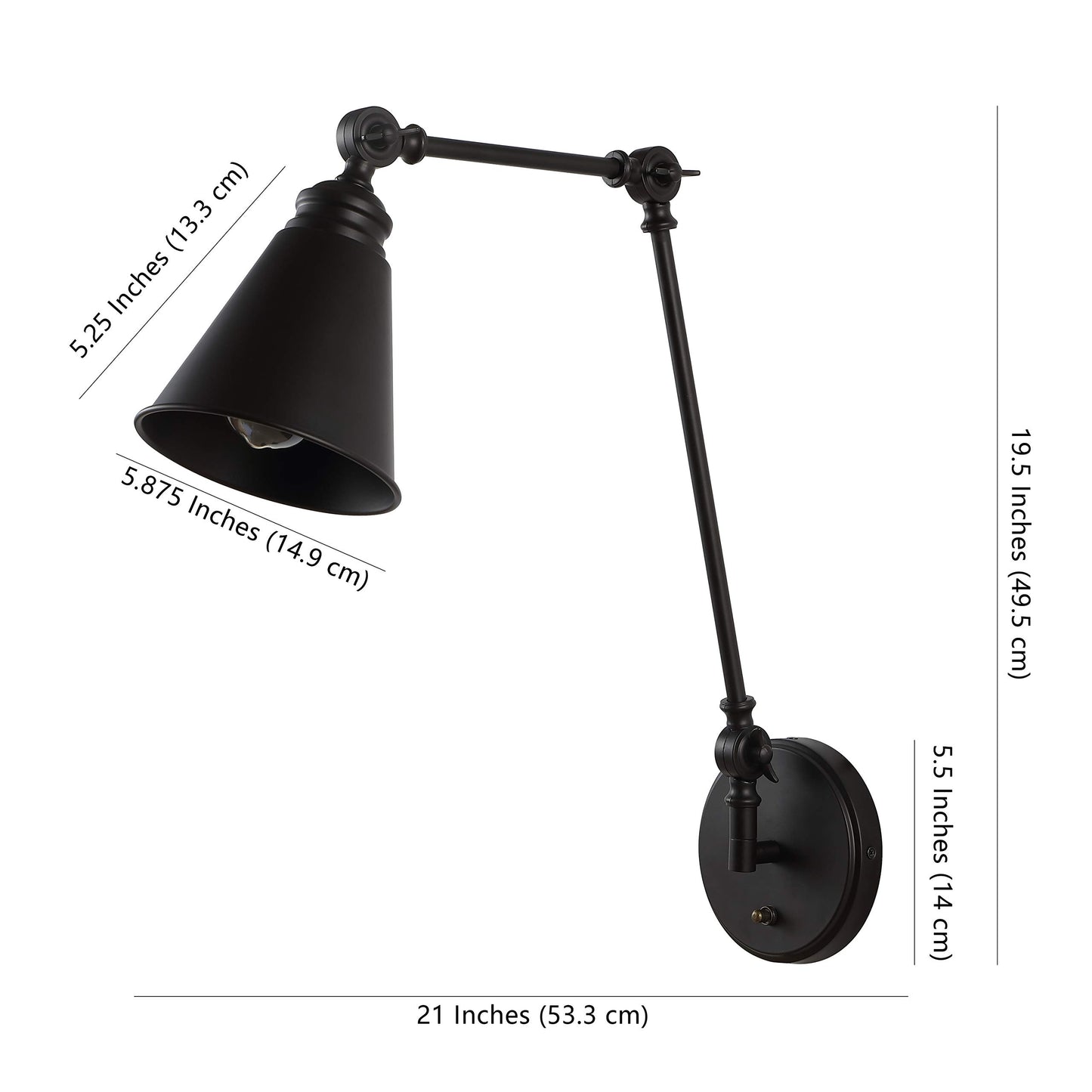 Safavieh Lighting Collection Kensley Black/Oil-Rubbed Bronze Wall Sconce (LED Bulb Included) SCN4067A