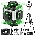 Laser Level, ZPD Laser Level with Tripod, 4 x 360 Self Leveling Laser Measuring Tool Green Lazer Level 16 Line Level Laser 360 Self Leveling