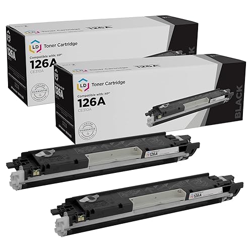 LD Products Remanufactured Toner Cartridge Replacement for HP 126A CE310A (Black, 2-Pk) Compatible with for LaserJet Color LaserJet LaserJet Pro 100