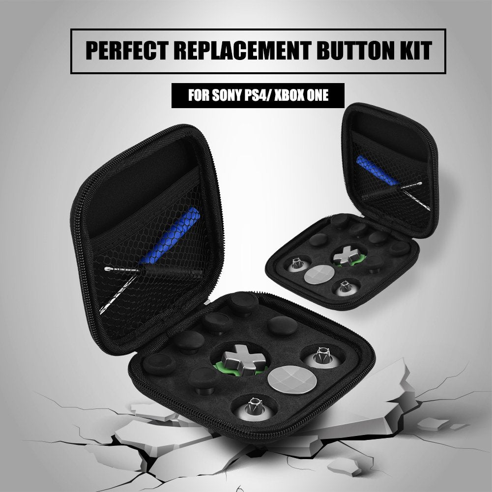 Controller Accessories Kit for One, 12 in 1 Replacement Parts, Lever Buttons