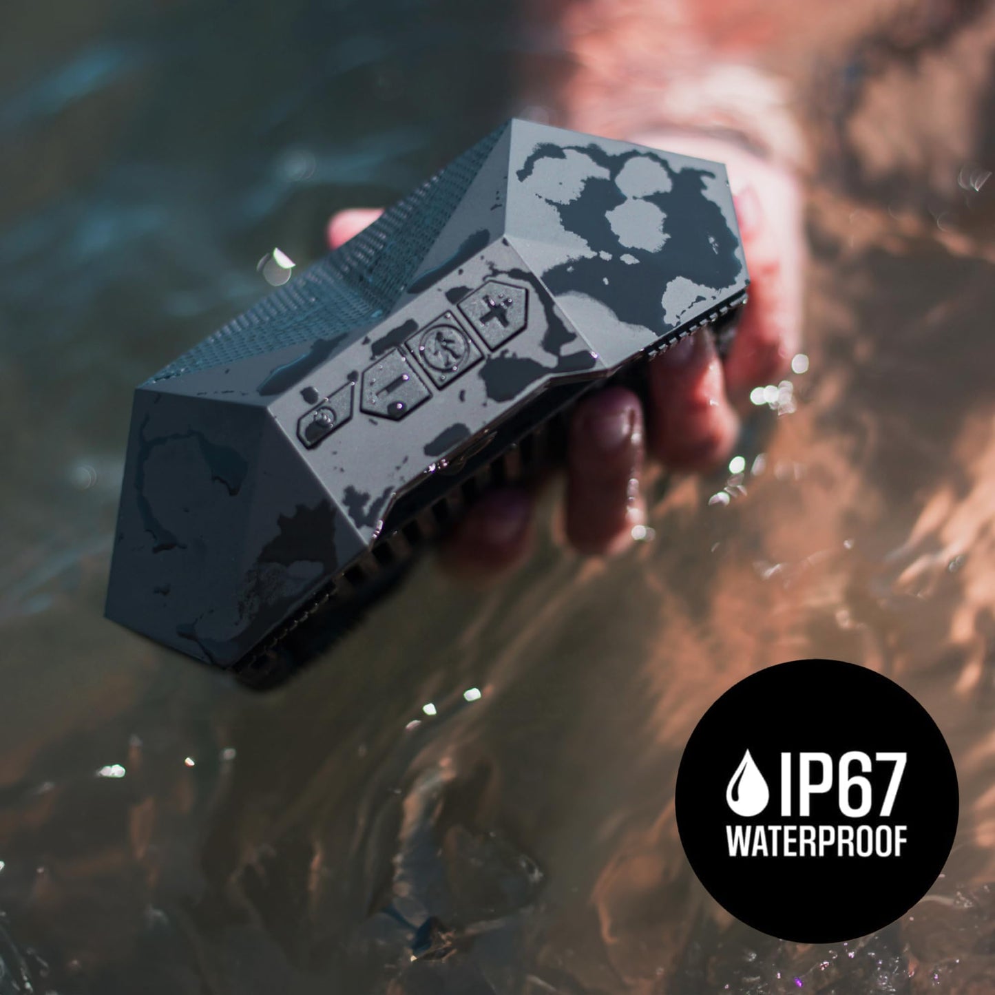 Outdoor Tech Turtle Shell 4.0 Portable Rugged Wireless Bluetooth Speaker with 360 Degree Sound Hi-Fi Audio IPX7-Rated Waterproof Dustproof