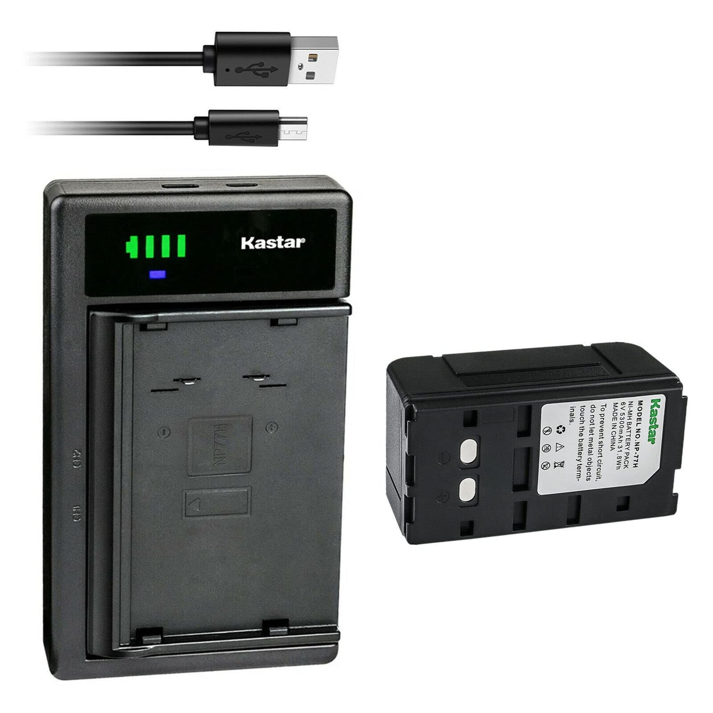 Kastar 1-Pack NP-77H Battery and LTD2 USB Charger Compatible with Sony CCD-FX630 CCD-FX640 CCD-FX700 CCD-FX700E CCD-FX710 CCD-FX720 CCD-FX730