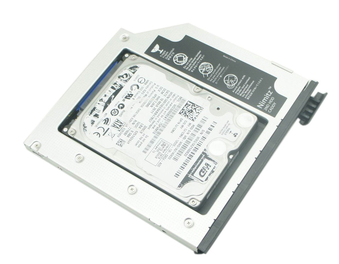 Nimitz 2nd HDD SSD Hard Drive Caddy Compatible with Dell Latitude E6440 E6540 with Ejector