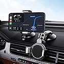 YUHENG Car Phone Holder for Windshield & Dashboard, Lock Suction Cup Phone Mount with 3-Axis 360° Adjustable Arm, Anti-Shake Clamp, Heat Resistant
