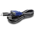 TRENDnet 2-in-1 USB VGA KVM Cable, TK-CU10, VGA/SVGA HDB 15-Pin Male to Male, USB 1.1 Type A, 10 Feet (3.1m), Connect Computers with VGA and USB