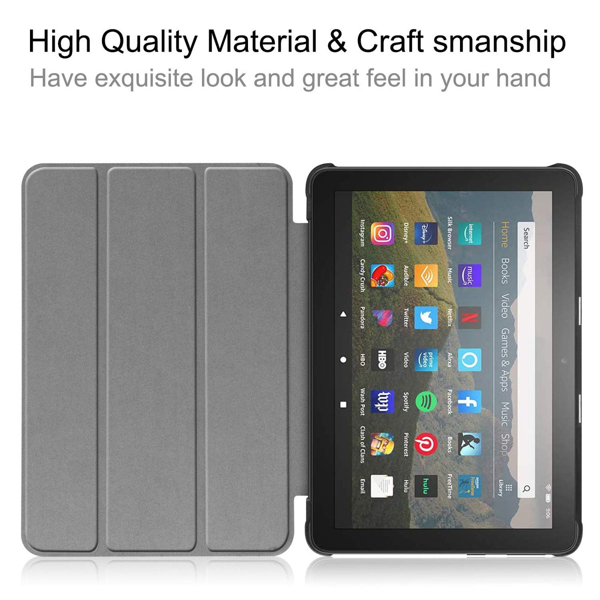 Fire Max 11 Tablet case,(13th Gen,2023 Release).Slim Fit Premium PU Leather Stand Hard Back Shell Protective Smart Cover with Auto Sleep/Wake Function