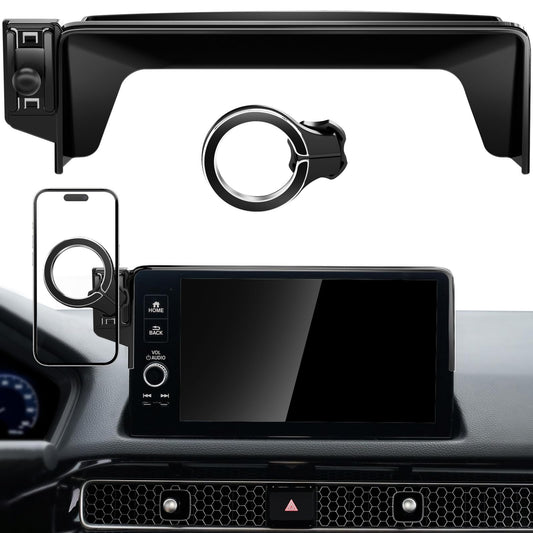 pop-tech Magnetic Phone Holder for Honda Civic 11th Gen 2022 2023 2024 2025 2026, 360° Car Screen Phone Mount Made for Civic Hatchback Sedan