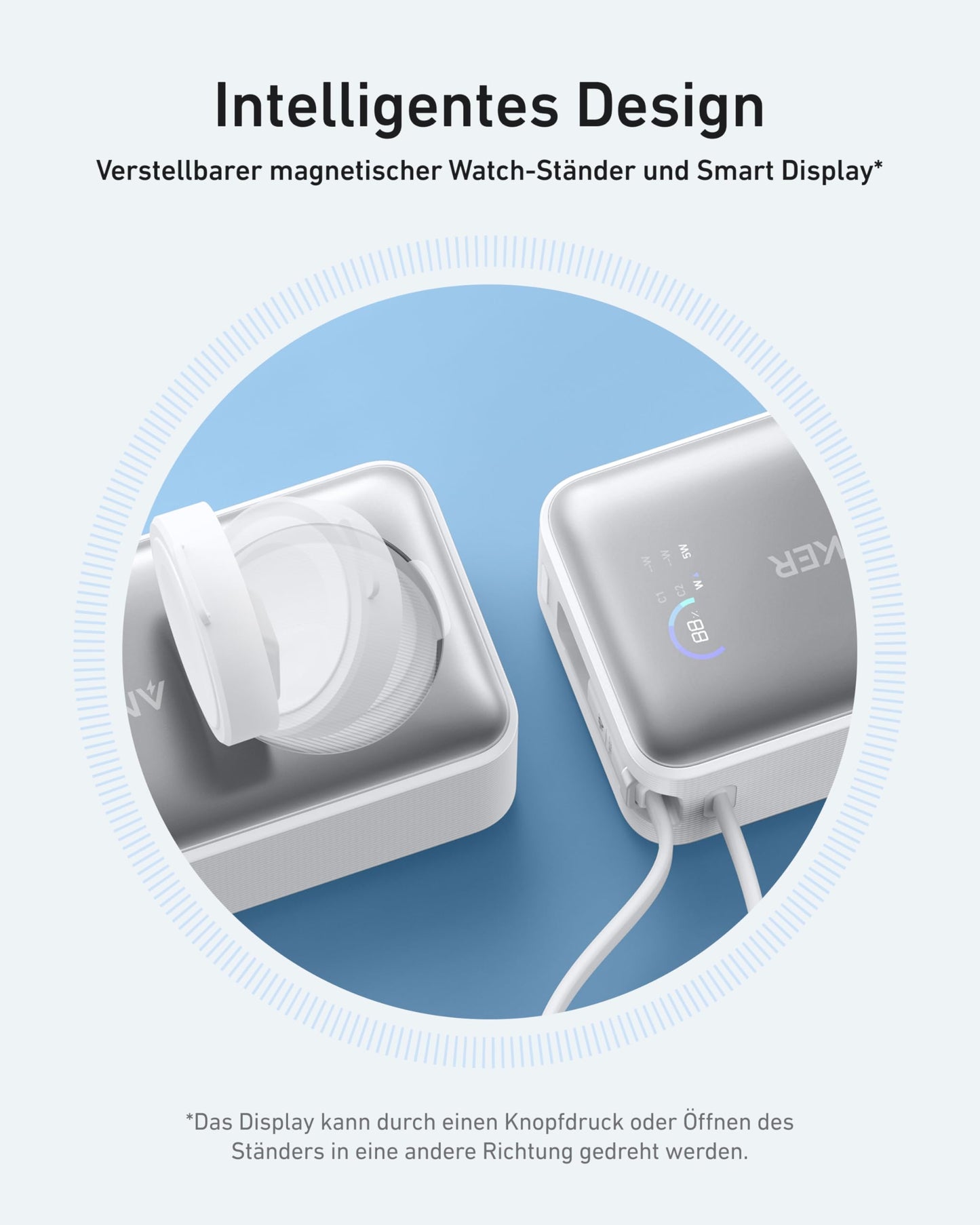 Anker MagGo Power Bank for Apple Watch, 10,000mAh 35W Max Portable Charger