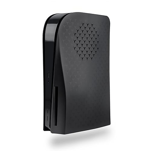 Glistco Black Plates Pro Replacement Shell Compatible with Standard PS5 - Cover Plates for PS5 Disc Edition (Matte Black)