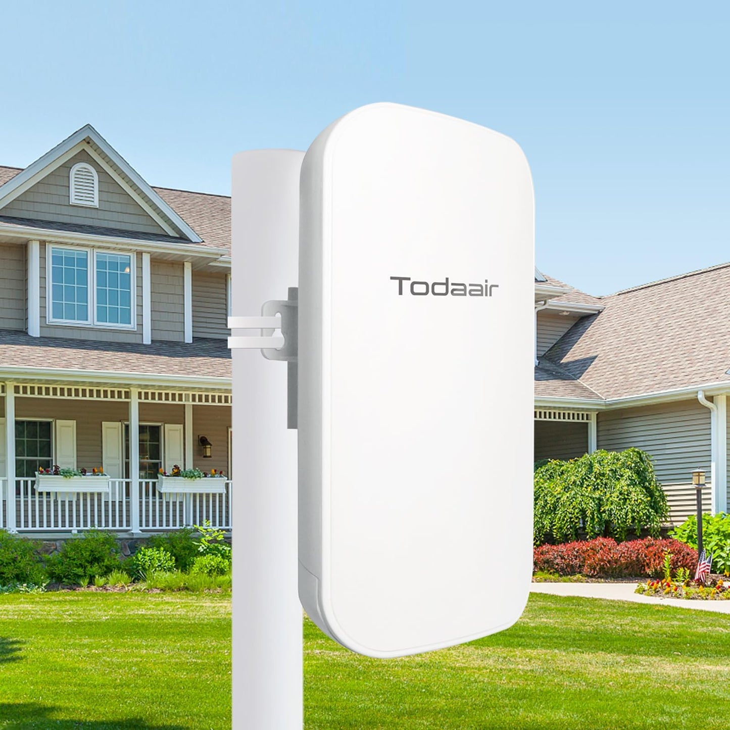 TODAAIR Outdoor WiFi Extender?WiFi Booster | AI Watchdog | Repeater&AP Mode?IP65 Weatherproof | Up to 1200Mbps Dual Band WiFi Repeater | Covers Up