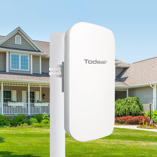 TODAAIR Outdoor WiFi Extender?WiFi Booster | AI Watchdog | Repeater&AP Mode?IP65 Weatherproof | Up to 1200Mbps Dual Band WiFi Repeater | Covers Up