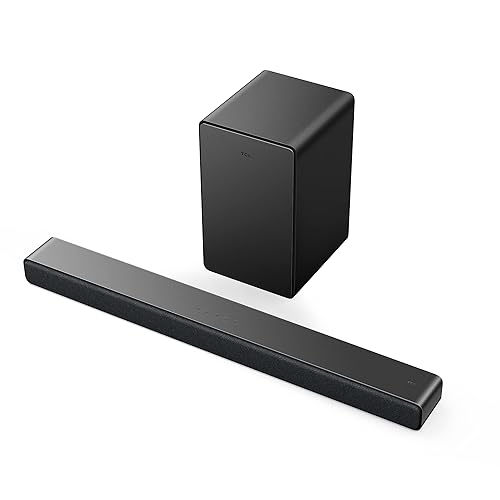 TCL 3.1ch Sound Bar with Wireless Subwoofer (Q6310, 2023 Model), Dolby Audio, DTS Virtual:X, Built-in Center Channel Speaker, Auto Room Calibration