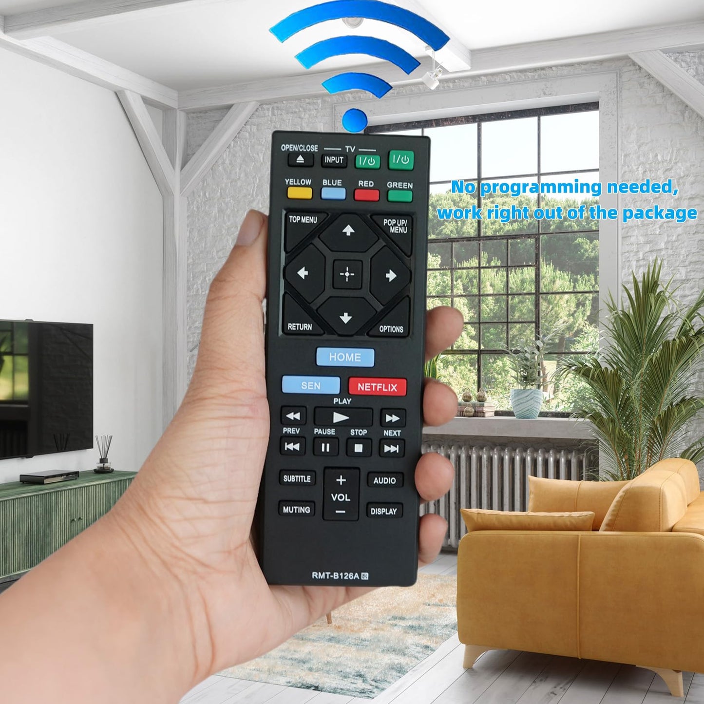 Replaced Remote Control for Sony BDP-S3200 BDP-BX120 BDP-S5200D BDP-S6200E Blu-Ray Disc Player