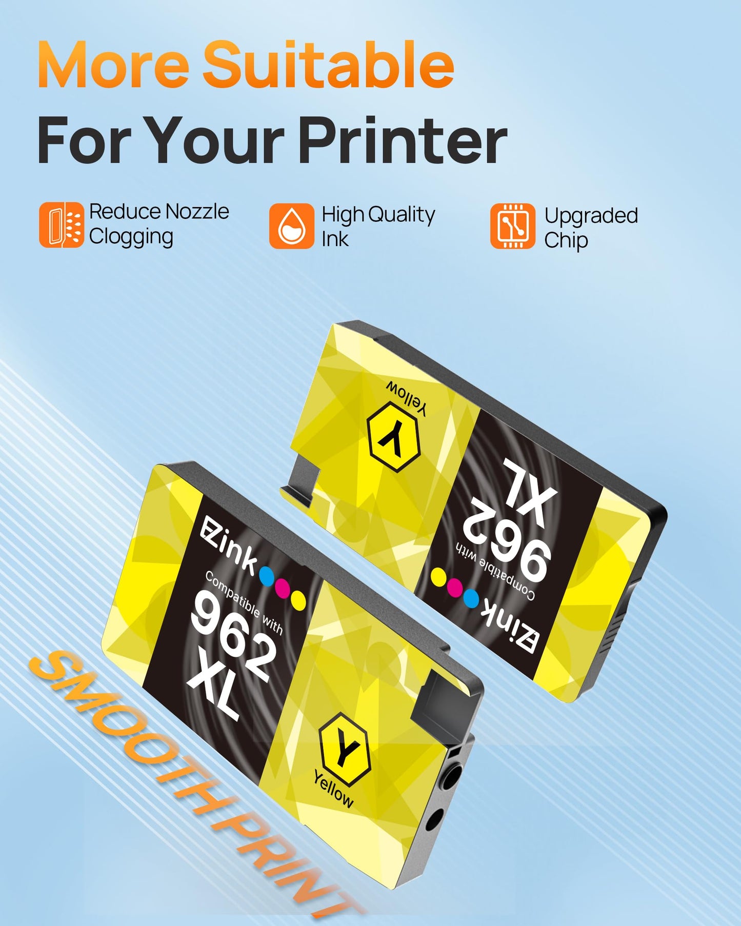 E-Z Ink 962XL Ink Cartridges Combo Pack Replacement for HP 962XL hp 962 Color Ink cartridges Work for hp officejet pro 9010 9015e 9025e 9015 9025