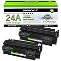 greencycle Q2624A 24A Replacement Black Toner Cartridge Compatible for HP LaserJet 1150 Printer Pack of 2