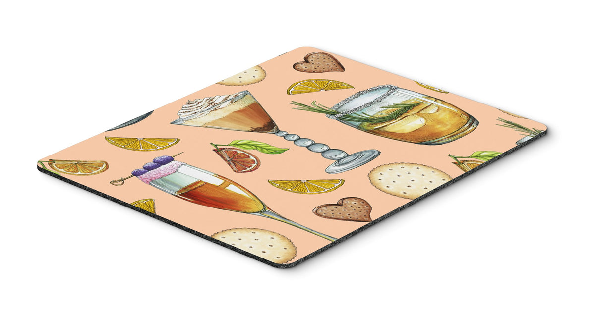 Caroline's Treasures BB5200MP Drinks and Cocktails Peach Mouse Pad, Hot Pad or Trivet for Home Office Gaming Working Computers Laptop Mouse