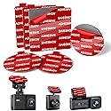 ILKCC 6Pcs Dash Cam Adhesive Pads [2mm, 2.83" Sq & 2.2" Rd] - Strong Heat-Resistant Sticky Tape for Car Dash, Windshield, GPS & Suction Cup Mounts