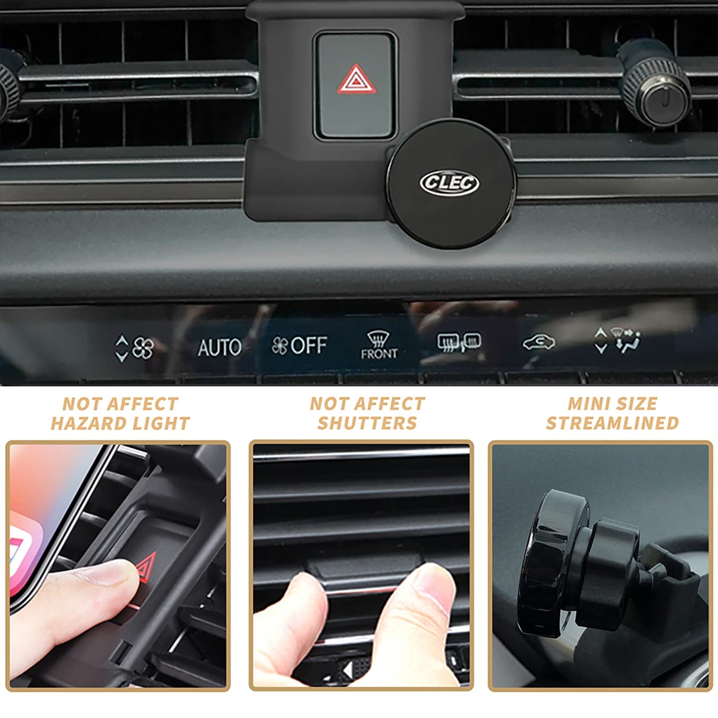 KUCOK Car Phone Holder Mount Fit for Lexus UX 2019-2024 Hybird, Handy 360° Adjustable Magnetic Phone Car Mount, Air Vent Car Cell Phone Holder
