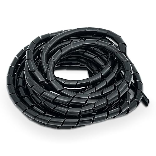 Brvlsoc Spiral Cable Wrap - 20 Ft Durable PE Cord Sleeve for Computer, TV, and Electrical Wire Organization