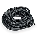 Brvlsoc Spiral Cable Wrap - 20 Ft Durable PE Cord Sleeve for Computer, TV, and Electrical Wire Organization