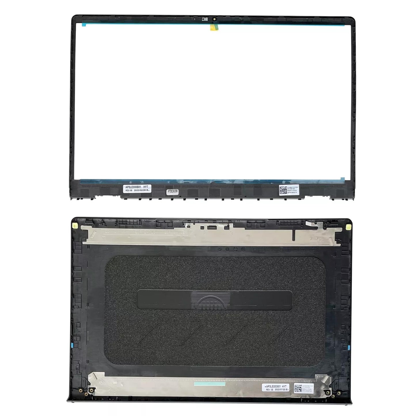 Jingelmall LCD Back Cover Top Lid Top Case Front Bezel with Hinge Replacement for Dell Inspiron 15 3510 3511 3515 3520 3521 3525 Series P/N 0WPN8