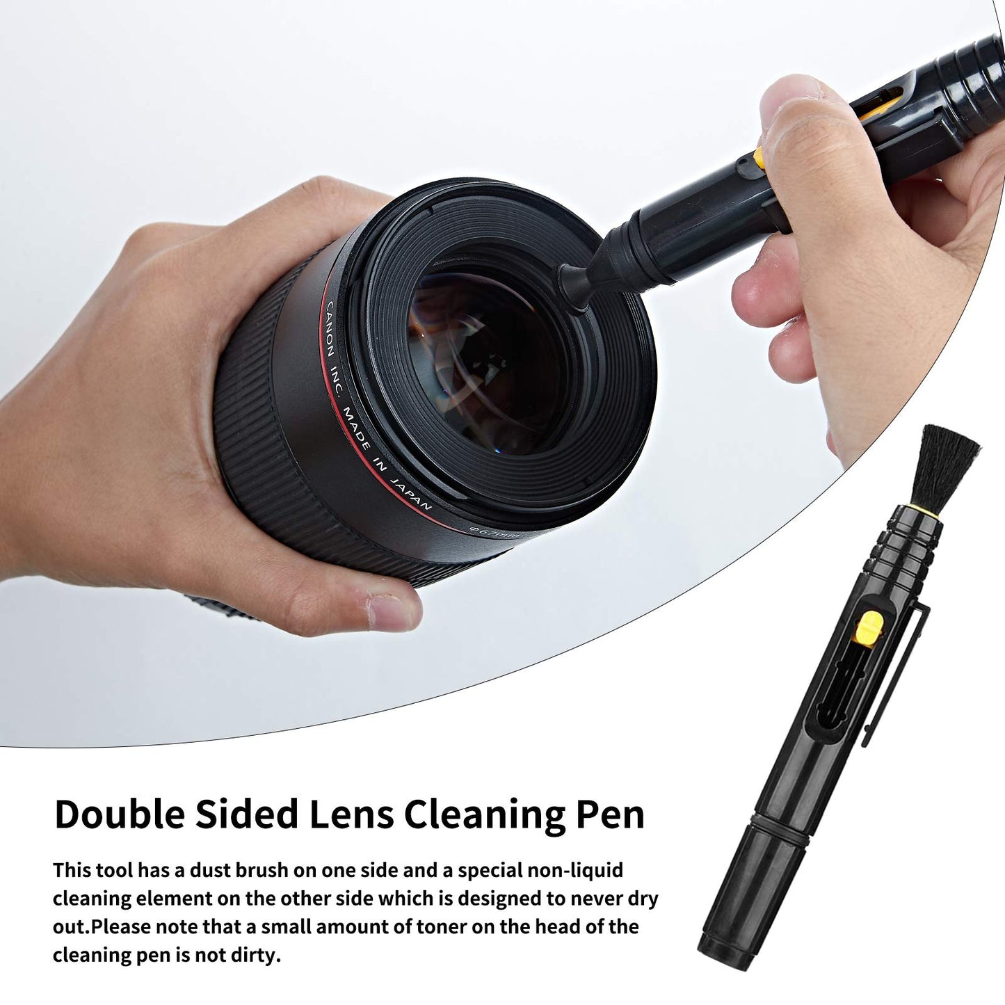 KuuZuse Professional DSLR Camera Cleaning Kit with APS-C Cleaning Swabs, Microfiber Cloths, Camera Cleaning Pen, for Camera Lens, Optical Lens