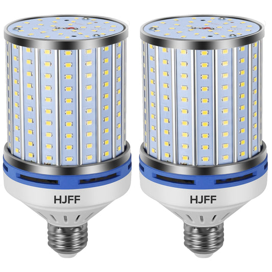 HJFF 2 Pack Led Light Bulb 700W Equivalent 11000 Lumen 6000K Led Corn Light Bulb E26/E27 Medium Base 70W led Bulb for Outdoor Indoor Led Corn Bulb