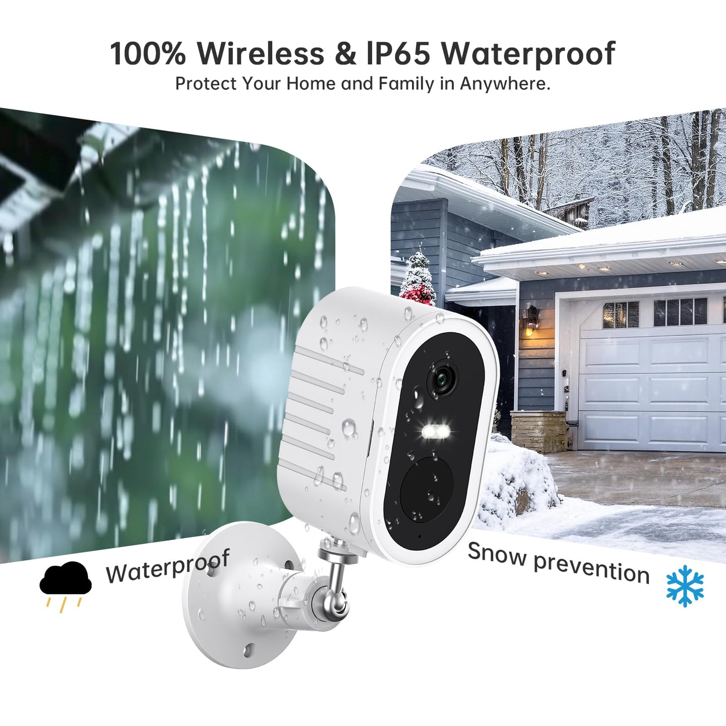 Recmoment Security Cameras Wireless Outdoor,2K Color Night Vision AI Motion Detection Spotlight Siren Alarm,5G/2.4G WiFi Home Indoor Camera Two-Way