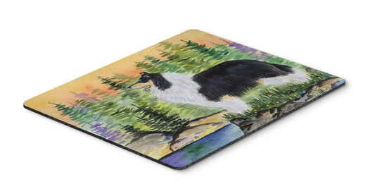 Caroline's Treasures SS8203MP Collie Mouse Pad, Hot Pad or Trivet for Home Office Gaming Working Computers Laptop Mouse Mat,Washable Large Mousepad
