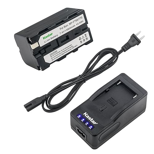 Kastar LED Super Fast Charger & Camcorder Battery Replacement for Sony NP-F770 NP-F750 CCD-RV100 CCD-RV200 CCD-SC9 CCD-TR1 CCD-TR940 CCD-TR917 Camera